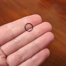 Load image into Gallery viewer, 20G 5/16 Black PVD Grade 23 Titanium Bendable Hoop Ring
