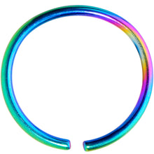 Load image into Gallery viewer, 20G 9mm Rainbow PVD Grade 23 Titanium Bendable Hoop Ring
