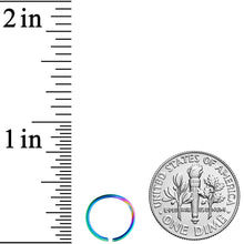 Load image into Gallery viewer, 20G 9mm Rainbow PVD Grade 23 Titanium Bendable Hoop Ring
