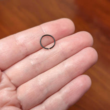 Load image into Gallery viewer, 20G 9mm Black PVD Grade 23 Titanium Bendable Hoop Ring
