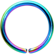 Load image into Gallery viewer, 18G 5/16 Rainbow PVD Grade 23 Titanium Bendable Hoop Ring
