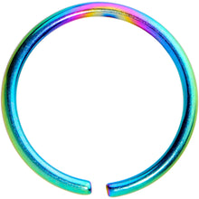 将图片加载到图库查看器，18G 3/8 Rainbow PVD Grade 23 Titanium Bendable Hoop Ring
