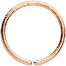 将图片加载到图库查看器，18G 3/8 Rose Gold Tone PVD Grade 23 Titanium Bendable Hoop Ring
