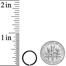 Load image into Gallery viewer, 18G 3/8 Black PVD Grade 23 Titanium Bendable Hoop Ring
