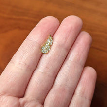 Load image into Gallery viewer, 16G 5/16 Clear CZ Gem Gold Hue Feather Internal Thread Labret Tragus
