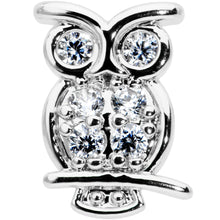 将图片加载到图库查看器，16G 5/16 Clear CZ Gem Owl Internal Thread Labret Monroe Tragus
