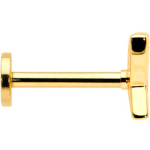 Load image into Gallery viewer, 16G 5/16 CZ Gem Gold Hue Butterfly Internal Thread Labret Tragus
