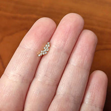 将图片加载到图库查看器，16G 5/16 CZ Gem Gold Hue Texture Arc Internal Thread Labret Tragus

