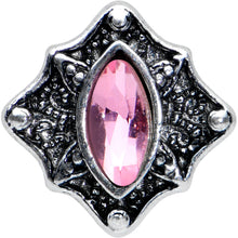 Load image into Gallery viewer, 16G 5/16 Pink Gem Rhombus Retro Labret Monroe Tragus
