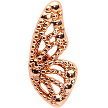 Load image into Gallery viewer, 16G 1/4 Rose Gold Tone Textured Butterfly Cartilage Tragus Earring
