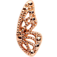 Load image into Gallery viewer, 16G 5/16 Rose Gold Tone Textured Butterfly Labret Monroe Tragus
