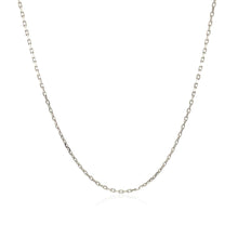 将图片加载到图库查看器，Sterling Silver Rhodium Plated Cable Chain 1.1mm

