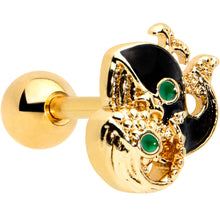 Load image into Gallery viewer, 16G 1/4 Gold Tone Mom Baby Whale Orca Cartilage Tragus Earring
