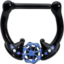 Load image into Gallery viewer, 16G 5/16 Black Spider Web Witch Hat Halloween Cartilage Clicker
