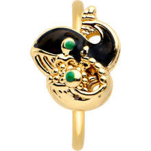 Load image into Gallery viewer, 20G 5/16 Gold Tone Mom Baby Orca Whale Nose Hoop
