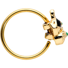 Load image into Gallery viewer, 20G 5/16 Gold Tone Mom Baby Orca Whale Nose Hoop

