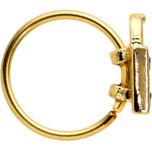 Load image into Gallery viewer, 20G 5/16 Gold Tone Trick or Treat Bag Halloween Nose Hoop
