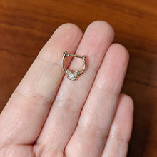 将图片加载到图库查看器，16G 5/16 Clear Gem Rose Gold Tone Beauty Butterfly Cartilage Clicker
