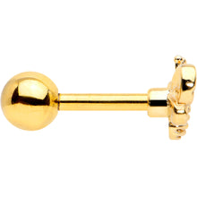 Load image into Gallery viewer, 16G 1/4 Clear Gem Gold Tone Beauty Bee Cartilage Tragus Earring
