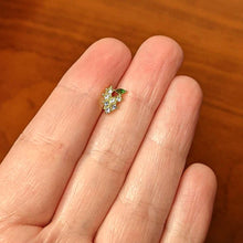 Load image into Gallery viewer, 16G 1/4 Clear CZ Gem Gold Tone Bunch Grapes Cartilage Tragus
