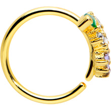 Load image into Gallery viewer, 20G 5/16 Clear Cz Gem Gold Tone Bunch Grapes Nose Hoop
