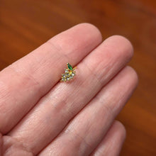 Load image into Gallery viewer, 20G 5/16 Clear Cz Gem Gold Tone Bunch Grapes Nose Hoop
