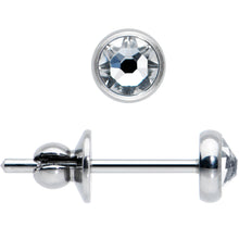 将图片加载到图库查看器，3mm Clear Crystal Implant Grade Titanium Stud Earrings
