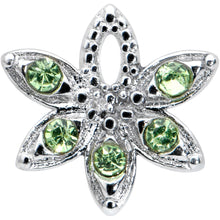 Load image into Gallery viewer, 16G 1/4 Green Gem Texture Loopy Pot Leaf Cartilage Tragus Earring
