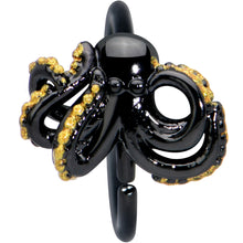 Load image into Gallery viewer, 20G 5/16 Black Understated Octopus Cartilage Closure Ring
