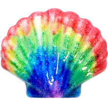 Load image into Gallery viewer, 16G 1/4 Gold Tone Rainbow Scallop Shell Cartilage Tragus Earring
