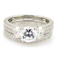 将图片加载到图库查看器，1.05ct Engagement Ring Set 18KT White Gold
