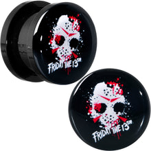 Load image into Gallery viewer, Licensed Friday the 13th Black Jason Mask Screw Fit Plug Set
