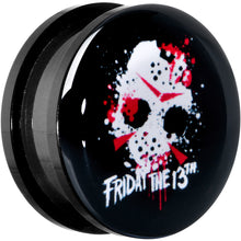 Load image into Gallery viewer, Licensed Friday the 13th Black Jason Mask Screw Fit Plug Set
