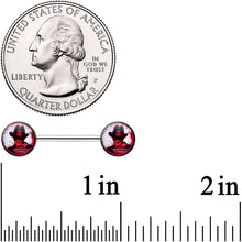 Load image into Gallery viewer, 14G 9/16 Licensed Nightmare on Elm St Freddy Nipple Ring Set
