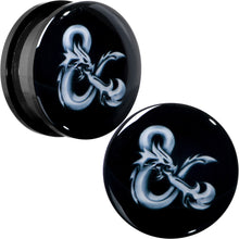 Load image into Gallery viewer, Licensed Dungeons &amp; Dragons Ampersand Black Screw Fit Plug Set
