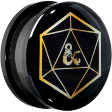将图片加载到图库查看器，Licensed Dungeons &amp; Dragons D20 Dice Black Screw Fit Plug Set
