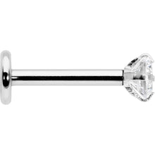 Load image into Gallery viewer, 16G 5/16 Clear Gem Round End Internally Threaded Labret Tragus
