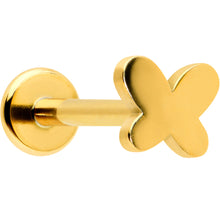 Load image into Gallery viewer, 16G 5/16 Gold Tone Simple Butterfly Internal Thread Labret Tragus
