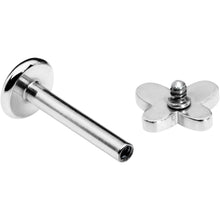 将图片加载到图库查看器，16G 5/16 Simple Butterfly Internally Threaded Labret Monroe Tragus

