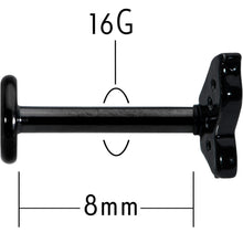 Load image into Gallery viewer, 16G 5/16 Clear Gem Black Butterfly Internal Thread Labret Tragus
