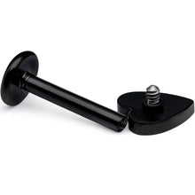 将图片加载到图库查看器，16G 5/16 Black Simple Heart Internally Threaded Labret Tragus
