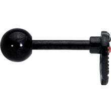Load image into Gallery viewer, 16G 1/4 Red Gem Black Steampunk Skull Cartilage Tragus Earring
