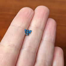 Load image into Gallery viewer, 16G 5/16 Textured Blue Butterfly Labret Monroe Tragus
