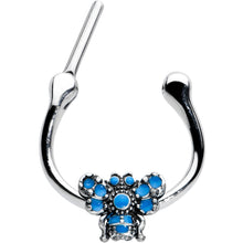 Load image into Gallery viewer, 16G 5/16 Textured Blue Butterfly Cartilage Clicker
