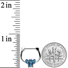Load image into Gallery viewer, 16G 5/16 Textured Blue Butterfly Cartilage Clicker
