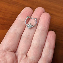 Load image into Gallery viewer, 16G 5/16 Blue Gem Festive Snowflake Christmas Cartilage Clicker
