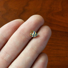 Load image into Gallery viewer, 16G 1/4 Gold Tone Blue Adorable Angelfish Cartilage Tragus
