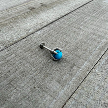 Load image into Gallery viewer, 16G 5/16 Blue Turquoise Claw Hand Labret Monroe Tragus
