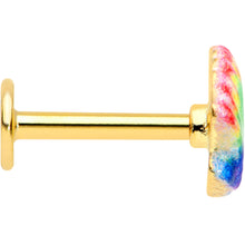 Load image into Gallery viewer, 16G 5/16 Gold Tone Rainbow Scallop Shell Labret Monroe Tragus
