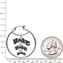 Load image into Gallery viewer, 20G Officially Licensed Beetlejuice Say His Name Hoop Earrings
